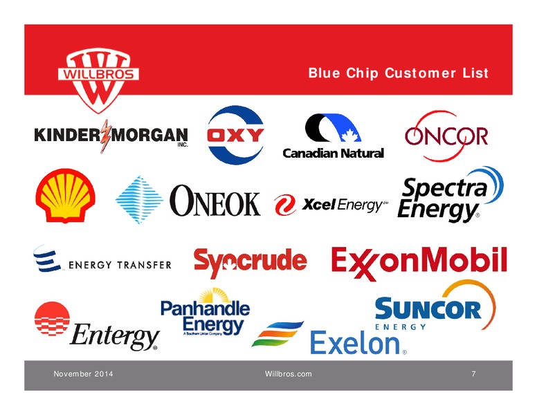 NOVEMBER 2014 INVESTOR CONFERENCE – Willbros Group, Inc – slide 6