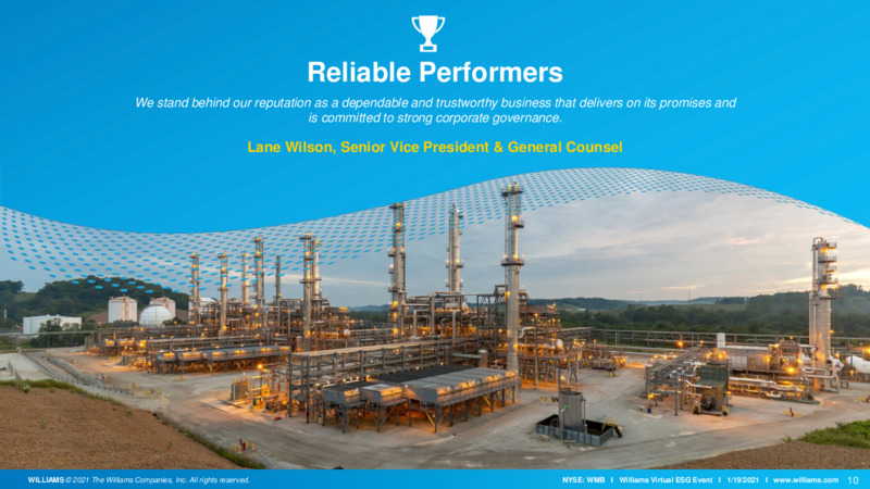 ESG Event Presentation – Williams Companies, Inc. – slide 11