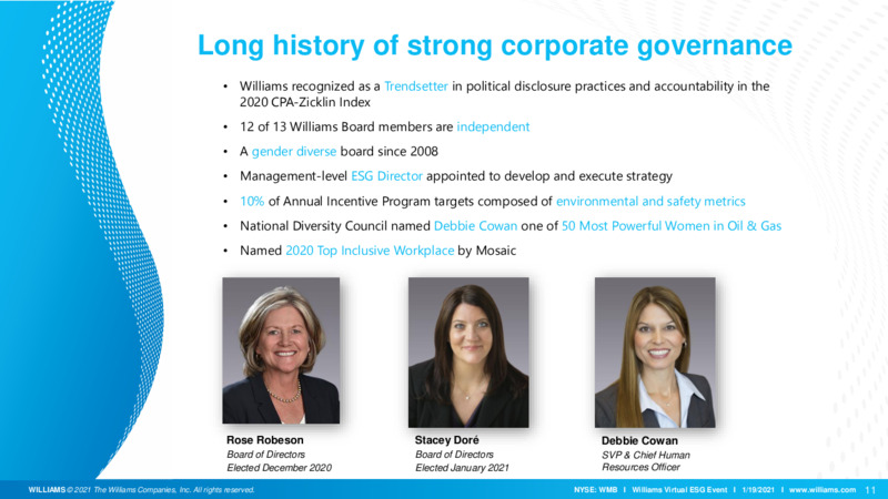 ESG Event Presentation – Williams Companies, Inc. – slide 12