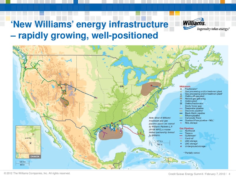 CREDIT SUISSE ANNUAL ENERGY SUMMIT 2012 – Williams Companies, Inc. – slide 2