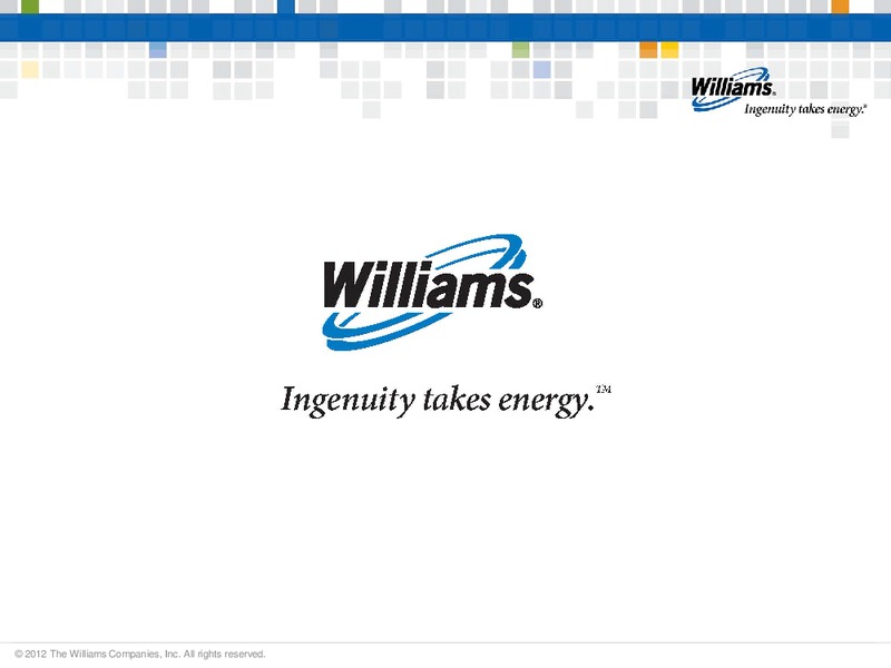 CREDIT SUISSE ANNUAL ENERGY SUMMIT 2012 – Williams Companies, Inc. – slide 19