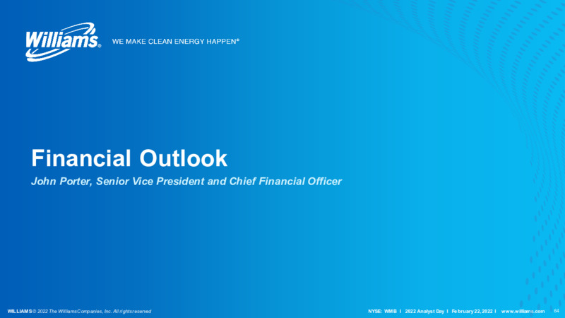 2022 Analyst Day – Williams Companies, Inc. – slide 64