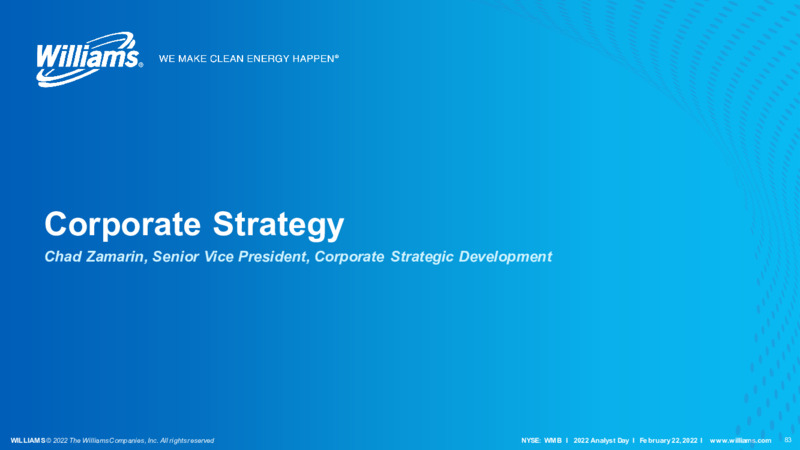 2022 Analyst Day – Williams Companies, Inc. – slide 83