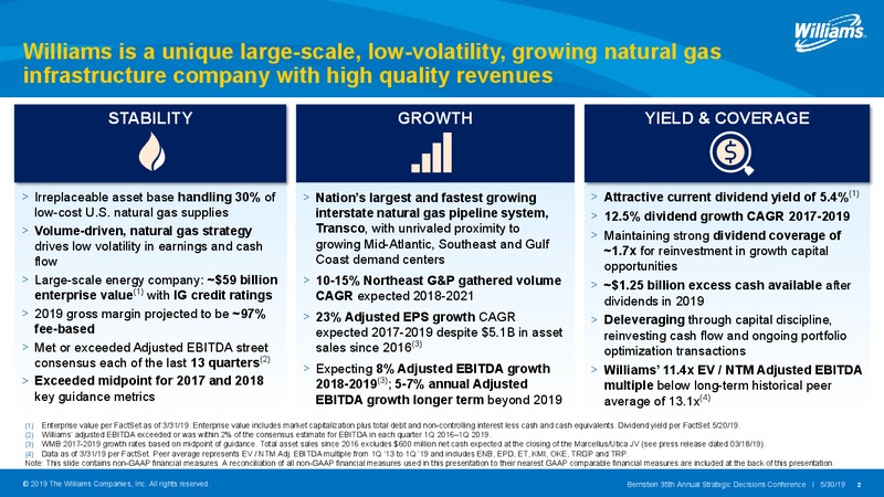 Bernstein Annual Strategic Decisions Conference – Williams Companies, Inc. – slide 2