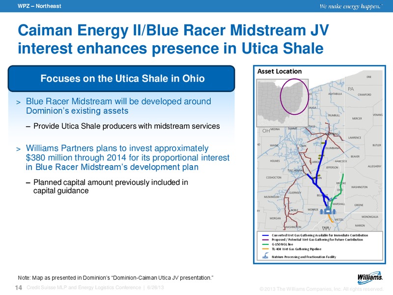 CREDIT SUISSE MLP AND ENERGY LOGISTICS CONFERENCE – Williams Companies, Inc. – slide 12