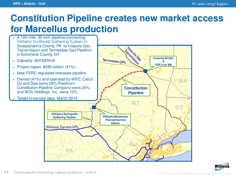 CREDIT SUISSE MLP AND ENERGY LOGISTICS CONFERENCE – Williams Companies, Inc. – slide 15