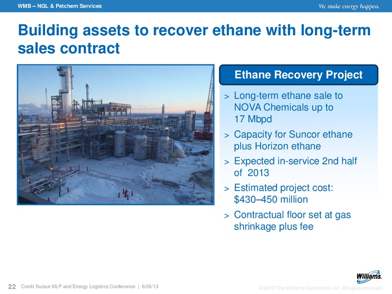 CREDIT SUISSE MLP AND ENERGY LOGISTICS CONFERENCE – Williams Companies, Inc. – slide 20