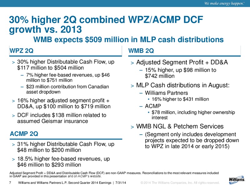 Q2 2014 RESULTS – Williams Companies, Inc. – slide 5