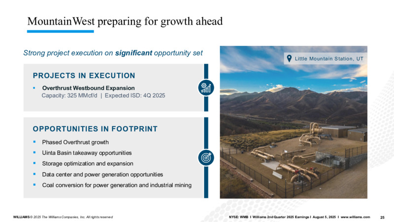2Q 2025 Earnings Call – Williams Companies, Inc. – slide 25