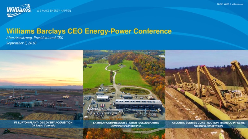 Barclays Global CEO Energy Power Conference – Williams Companies, Inc. – slide 1