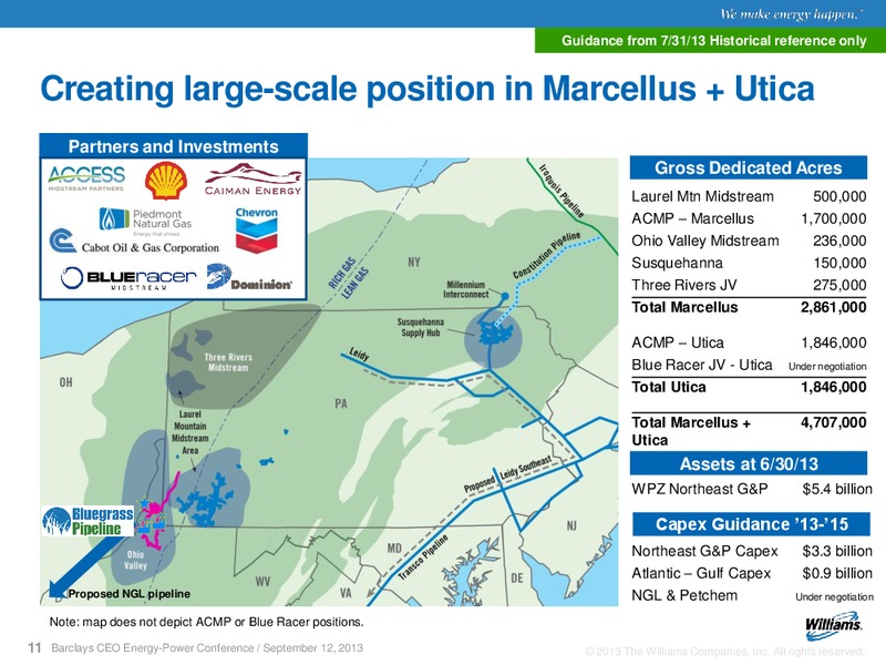 BARCLAYS CEO ENERGY POWER CONFERENCE – Williams Companies, Inc. – slide 9