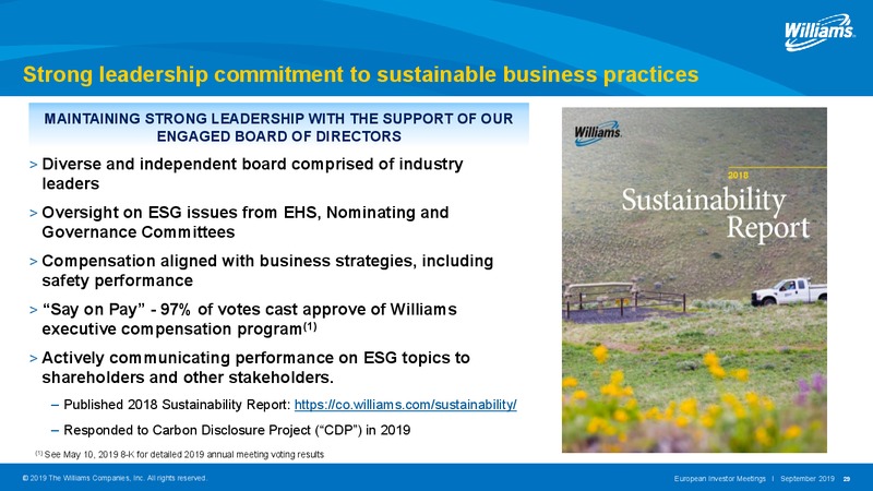 2019 European Investor Meetings – Williams Companies, Inc. – slide 29