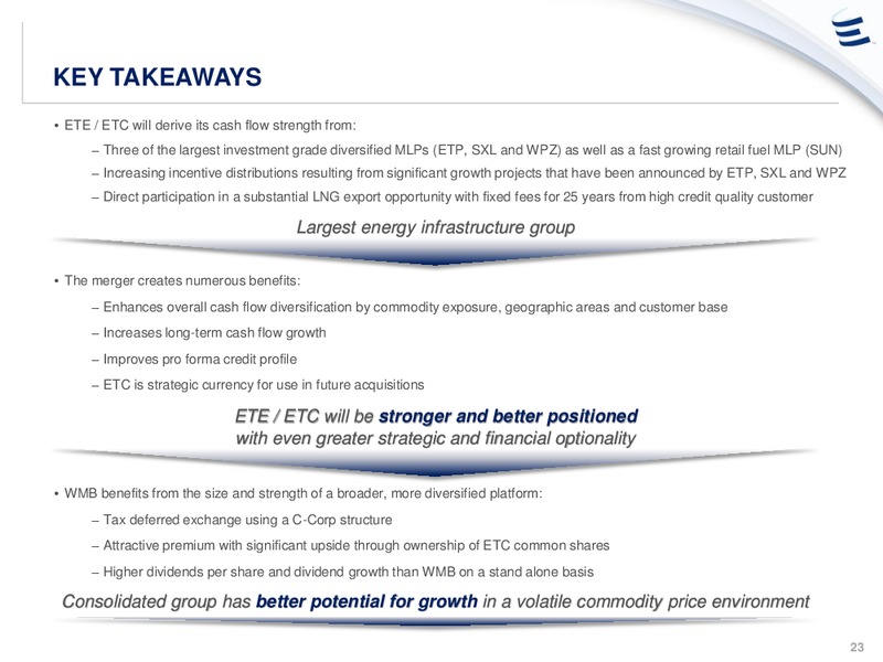 Energy Transfer Equity to Acquire Williams – Williams Companies, Inc. – slide 22