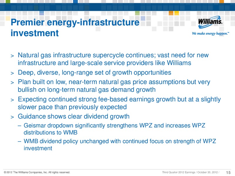 Q3 2012 RESULTS – Williams Companies, Inc. – slide 13