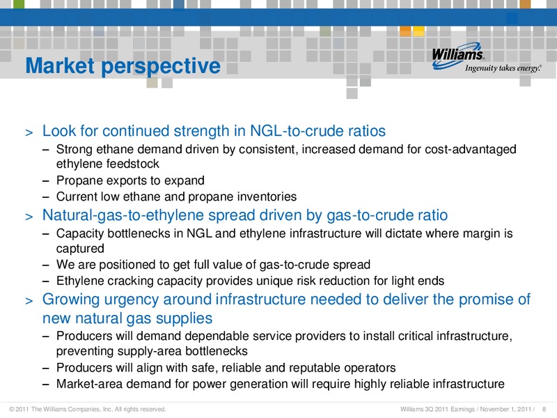 Q3 2011 RESULTS – Williams Companies, Inc. – slide 6
