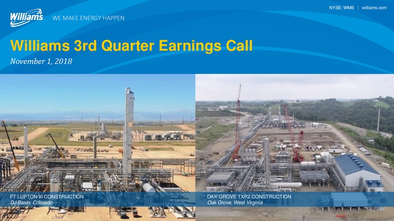 3Q 2018 Earnings Presentation – Williams Companies, Inc. – slide 1