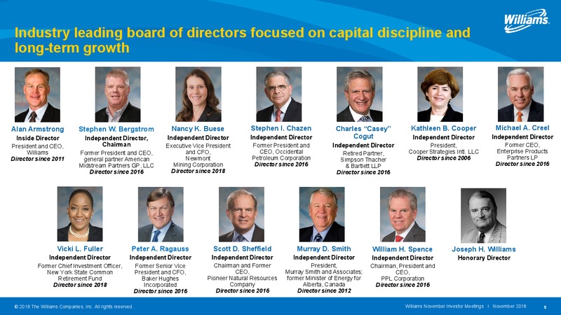 2018 Investor Day – Williams Companies, Inc. – slide 5