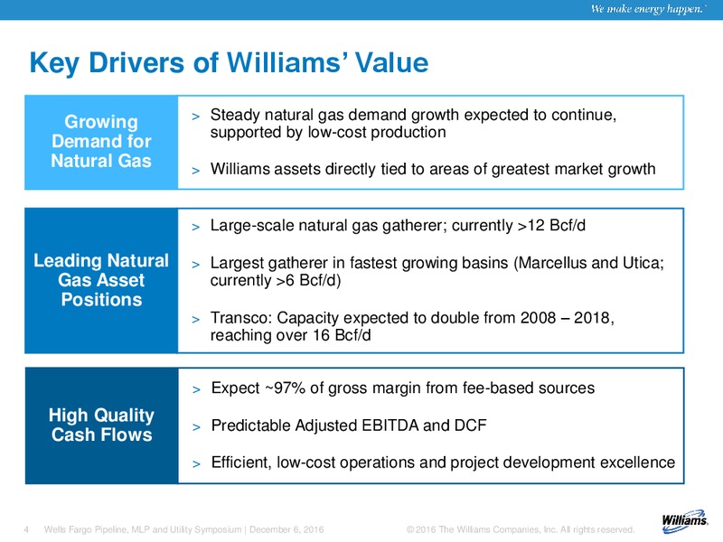 Wells Fargo Pipeline Symposium – Williams Companies, Inc. – slide 2