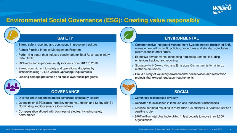 Raymond James and Associates 40th Annual Institutional Investors Conference – Williams Companies, Inc. – slide 4