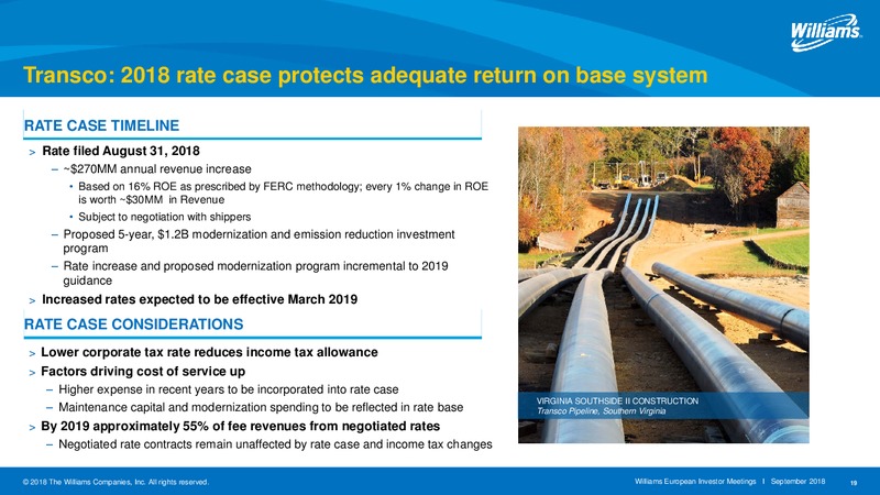 European Investor Meetings – Williams Companies, Inc. – slide 19