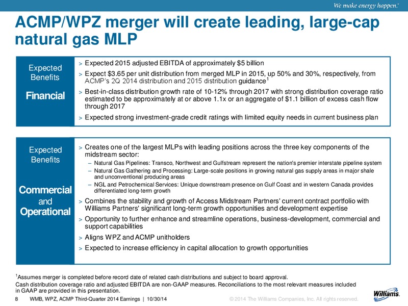Q3 2014 RESULTS – Williams Partners Lp – slide 8