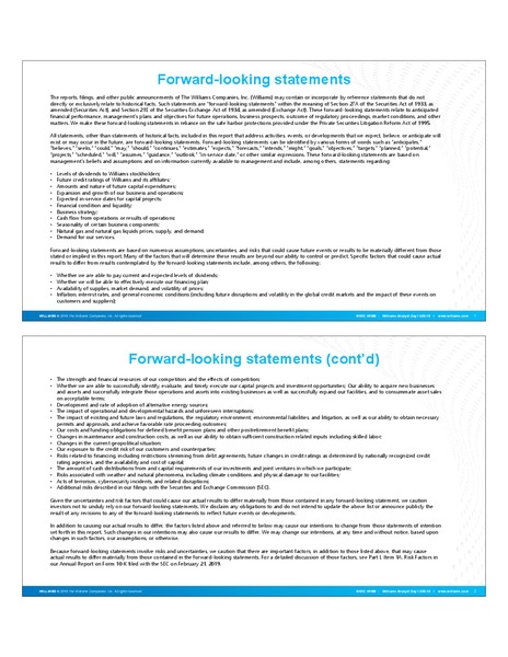Williams 2019 Analyst Day – Williams Companies, Inc. – slide 2