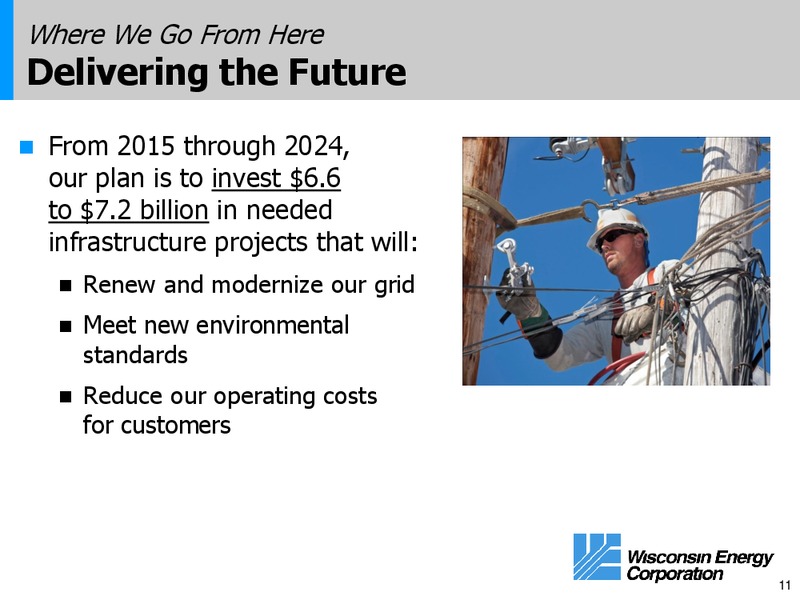 May 2015 Investor Presentation – Wisconsin Energy Corp. – slide 10