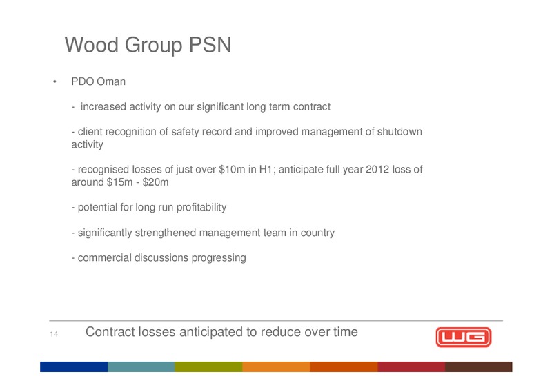 2012 INTERIM RESULTS – Wood Group – slide 14