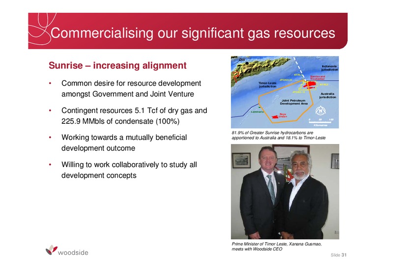 FULL YEAR 2011 RESULTS – Woodside Petroleum Ltd. – slide 31