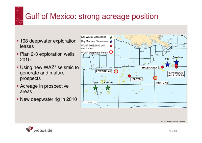 2009 FULL YEAR RESULTS BRIEFING – Woodside Petroleum Ltd. – slide 59
