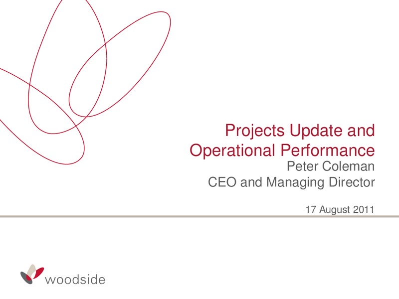 2011 HALF YEAR RESULTS BRIEFING – Woodside Petroleum Ltd. – slide 18