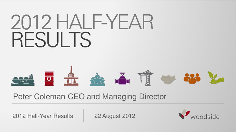 H2 2012 RESULTS – Woodside Petroleum Ltd. – slide 1