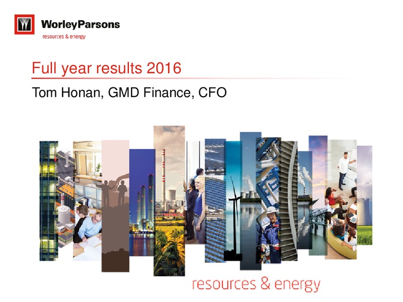 FY 2016 Results – WorleyParsons Limited – slide 9