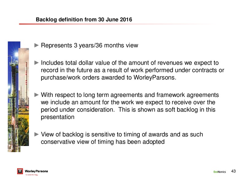 FY 2016 Results – WorleyParsons Limited – slide 42