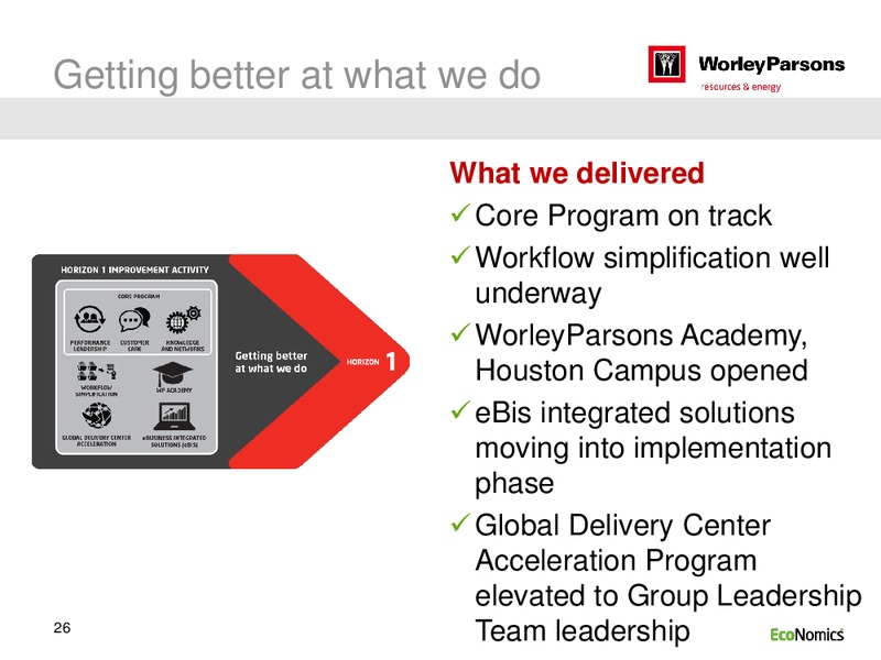 H1 2015 RESULTS – WorleyParsons Limited – slide 26