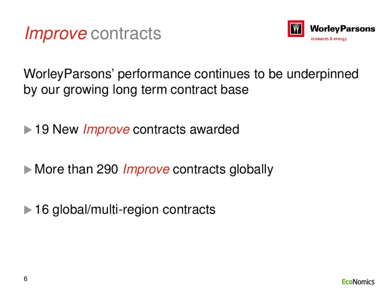 H1 2014 RESULTS – WorleyParsons Limited – slide 6