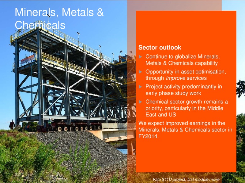 FULL YEAR RESULTS 2013 – WorleyParsons Limited – slide 32