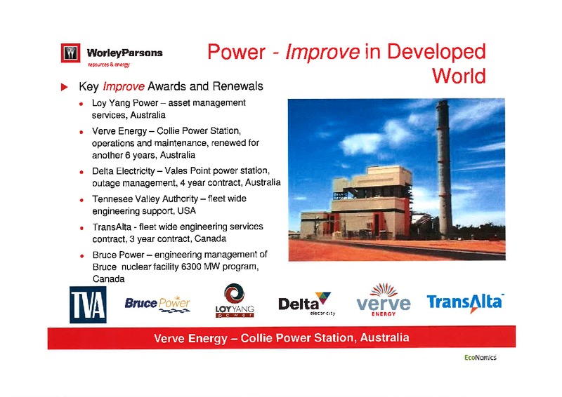 FULL YEAR 2011 EARNINGS CALL – WorleyParsons Limited – slide 34