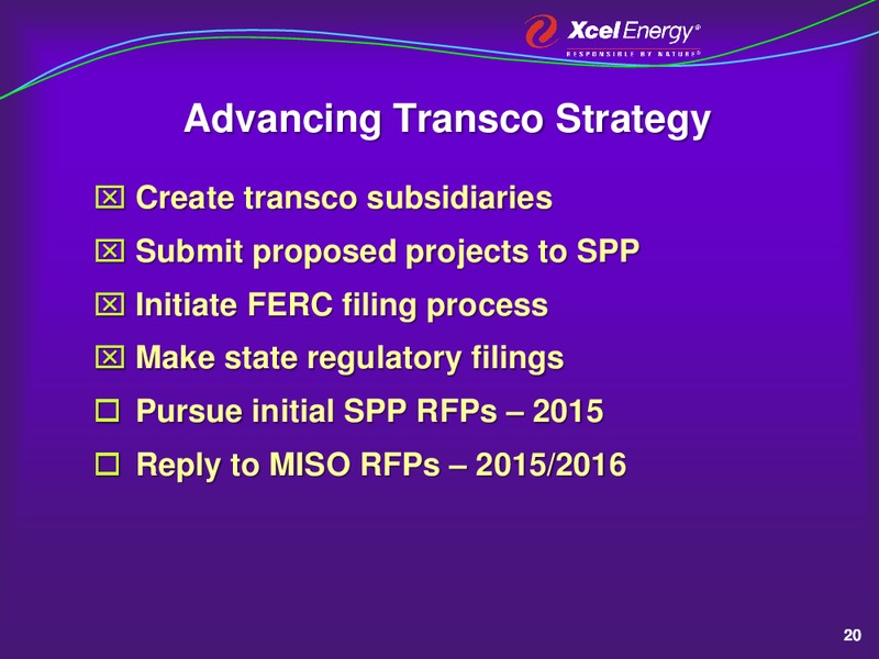 2015 Evercore ISI Conference – Xcel Energy – slide 19