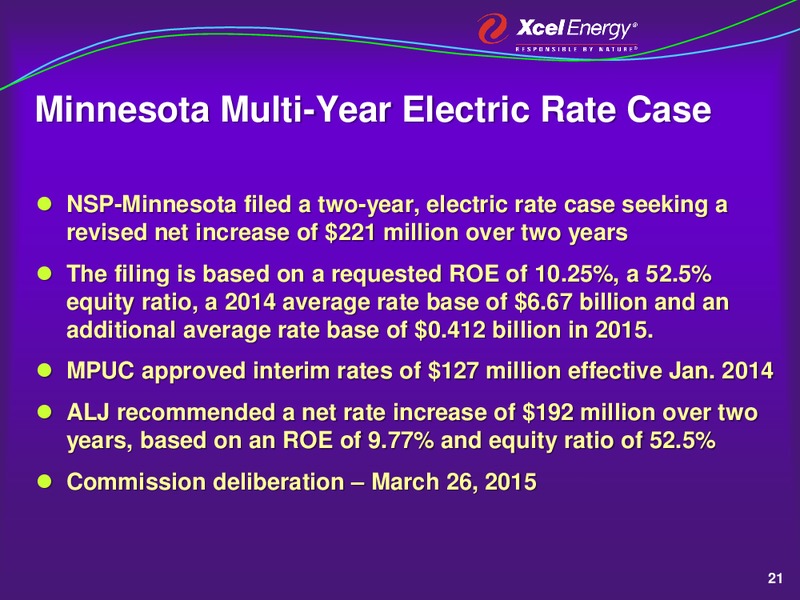 A Strategic Plan for Growth – Xcel Energy – slide 20