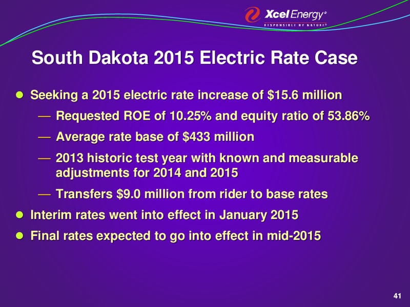 WEST COAST INVESTOR MEETINGS – Xcel Energy – slide 40