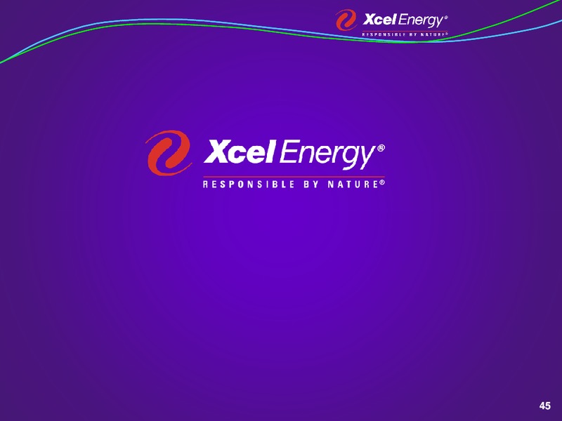 WEST COAST INVESTOR MEETINGS – Xcel Energy – slide 44