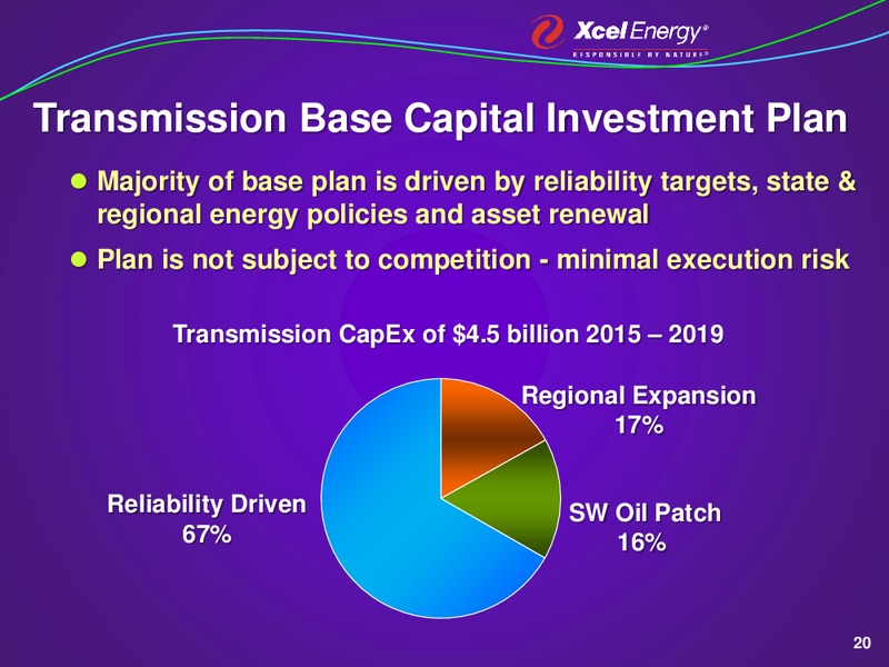 AGA FINANCIAL CONFERENCE – Xcel Energy – slide 19