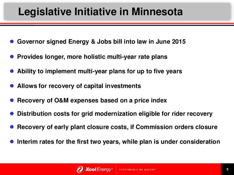 Second Quarter 2015 Earnings Release Presentation – Xcel Energy – slide 4