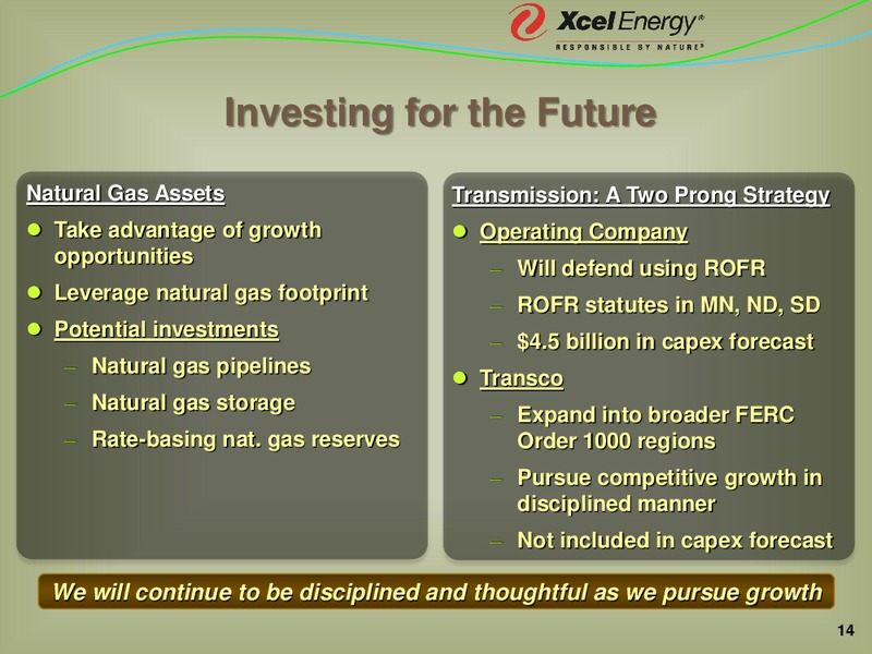 CFA InvestMNt Conference – Xcel Energy – slide 13