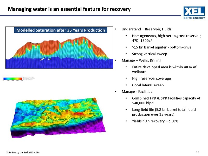 May 2015 Annual General Meeting – Xcite Energy Ltd. – slide 16