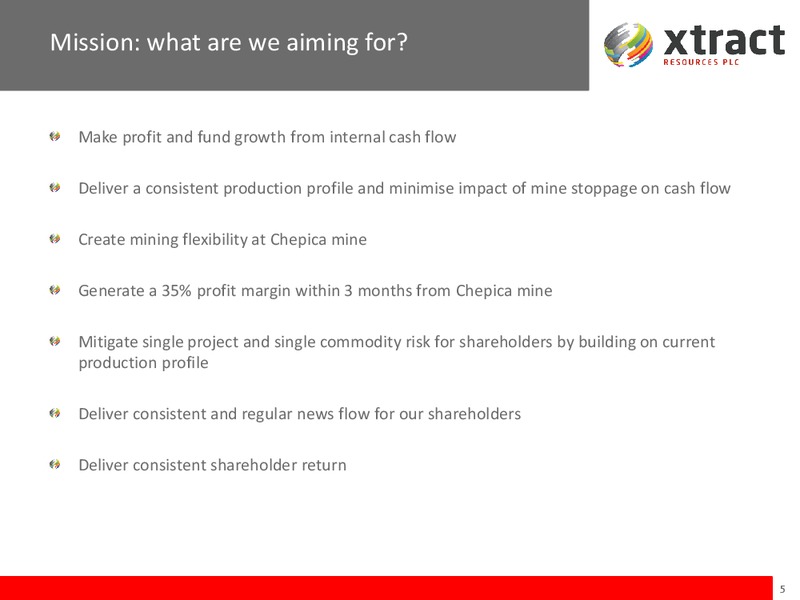 MARCH 2015 INVESTOR PRESENTATION – Xtract Resources PLC – slide 4