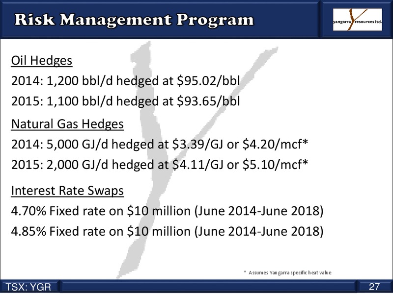 Coporate Presentation – Yangarra Resources Ltd. – slide 27