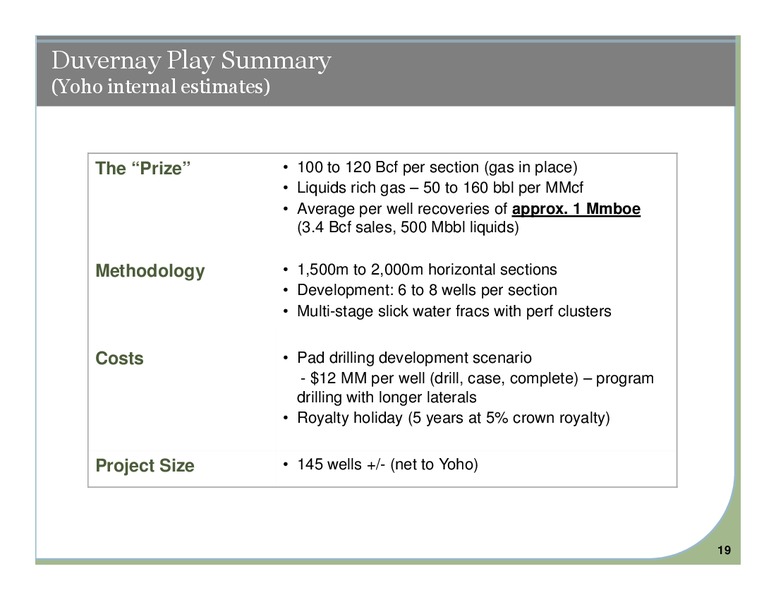 Corporate Presentation – Yoho Resources Inc. – slide 18