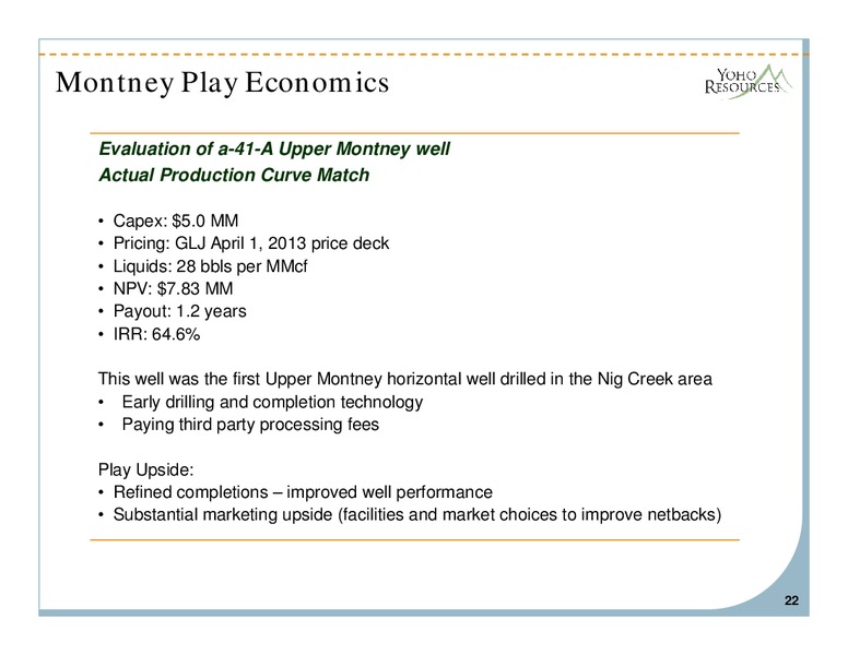 FIRSTENERGY SOCIETE GENERALE ENERGY GROWTH CONFERENCE – Yoho Resources Inc. – slide 21